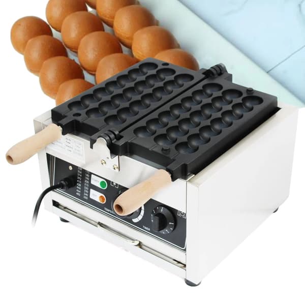Kommersiel Vaffeljern, 1500W Effekt, Justerbar Temperaturkontrol, Non-Stick Belægning
