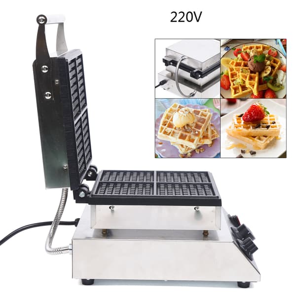 Kommersiel Vaffeljern, 1750W Effekt, Non-Stick Teflon Belægning,4