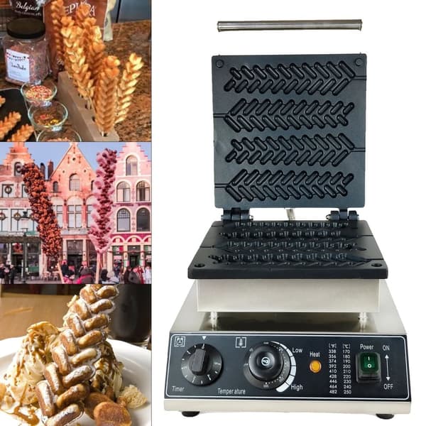 Sweetmile Vete Stick Våffeljärn, 1,7 kW Effekt, 50-300℃ Temperaturintervall,Ljusgrå
