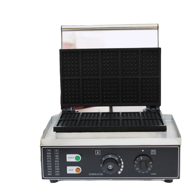Vaffeljern, 1500W effekt, temperaturkontrol 50~300℃,sort