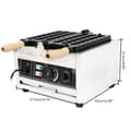 Miniatyrbillede 2 af 2: Kommersiel Vaffeljern, 1500W Effekt, Non-Stick Teflon Belægning,3, Sølv