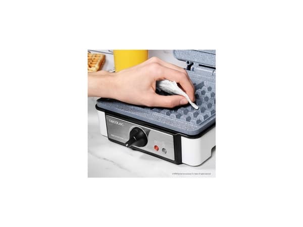 Cecotec Fun Gofrestone Double, 2 våffla/våfflor, Rektangulär, Grå, Vit, 1200 W, 220-240 V, 50-60 hz
