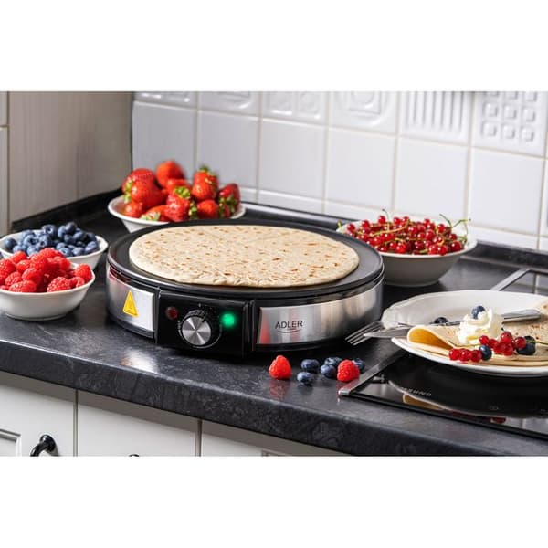 Crepe Maker, 30 cm diameter, non-stick beläggning, justerbar temperatur Adler AD3058 1600W Svart 07043