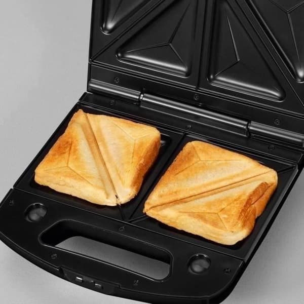 SEVERIN - Croque-Monsieur och Panini våffelbryggare - 1000W - svart/krom - 2968