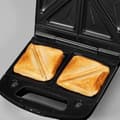 Miniatyrbild 3 av 4: SEVERIN - Croque-Monsieur och Panini våffelbryggare - 1000W - svart/krom - 2968