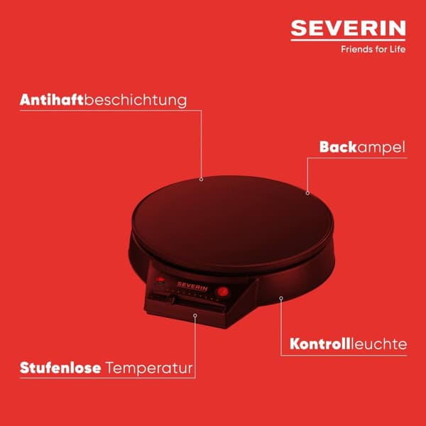 Pannkaksmaskin Severin CM 2198 Svart