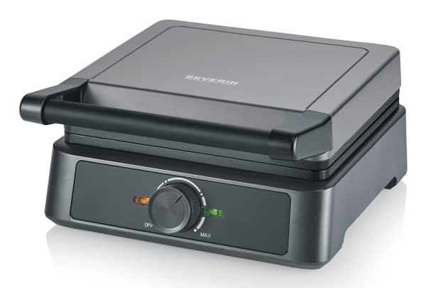Severin WA 2125, 2 våffla/våfflor, Rektangulär, Antracit, Svart, Plast, Rostfritt stål, 0,665 m, Värme, Redo