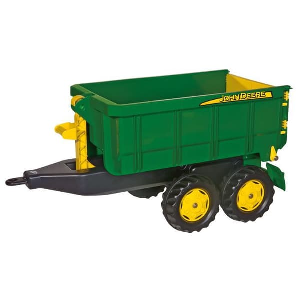 JOHN DEERE släpvagn för förvaring av container - ROLLY TOYS - RollyTrailer Series - Grön - 99x46x51cm