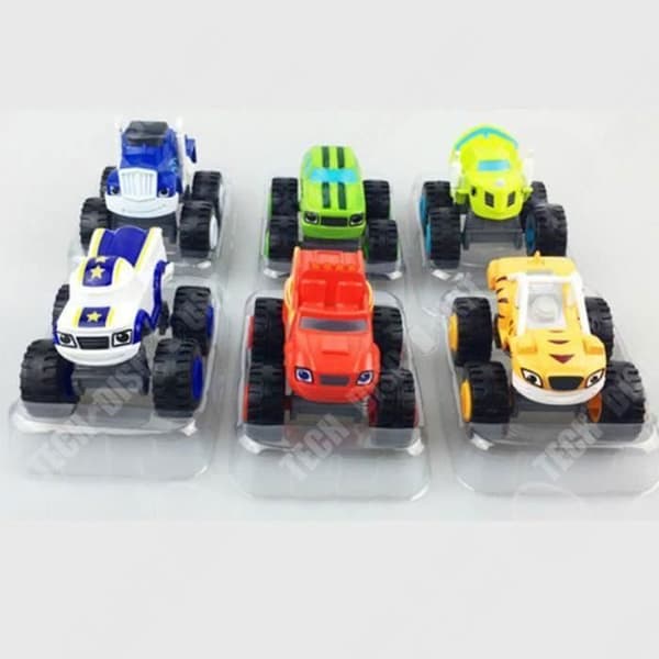 Set med 6 Blaze Monster Machines Scooter Leksaker - TEKNISK RABATT - Blandat - 7 år gammal - Utomhus - ABS plast
