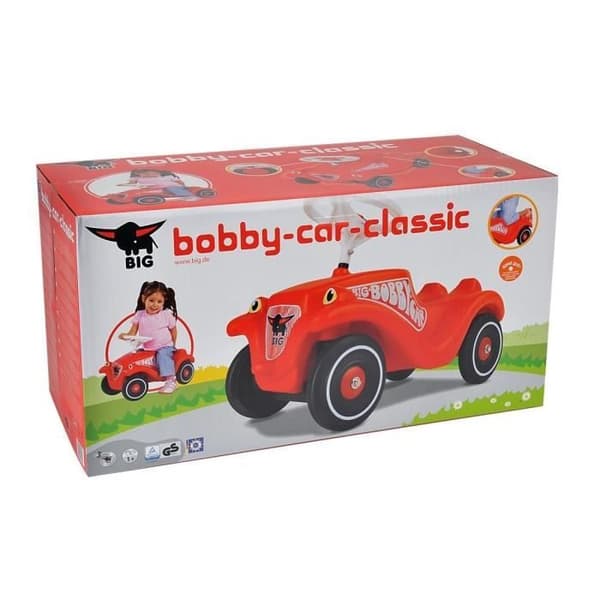 Smoby - Bobby Car - Classic Red Carrier - Drag och horn - Från 1 år