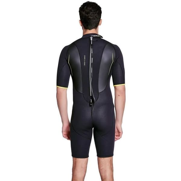 Cressi Altum Man 3 mm Våtdräkt Shorty Herr Premium Neopren 3 mm För Svart/Gul, M/M/3 - 8022983148830