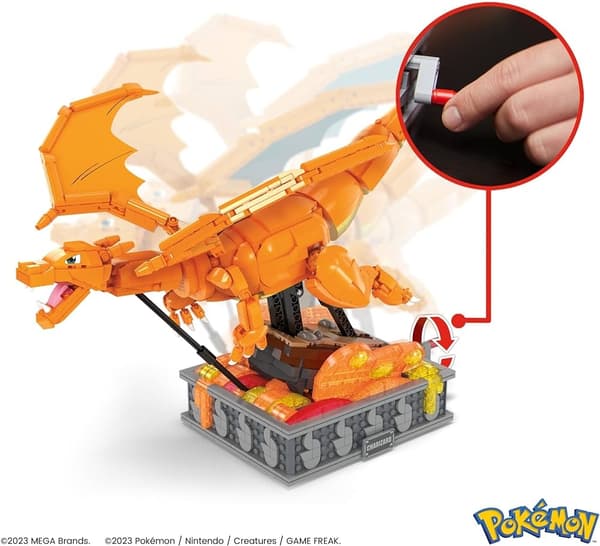 Pokemon Mega Construx Construction Set Motion Charizard 30 cm