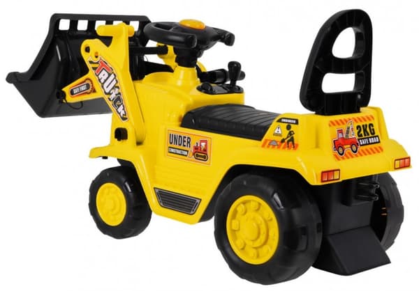 Klapvogn ride-on b?rne bulldozer + flytteske + horn + opbevaringsrum Potte + hjelm