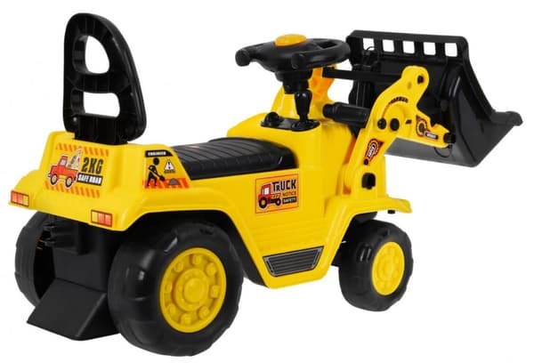 Klapvogn ride-on b?rne bulldozer + flytteske + horn + opbevaringsrum Potte + hjelm