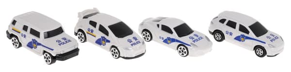Interaktiv 2i1 Blue Police ride-on til b?rn 3+ Lyde Lys + Politiparkering + 4 fjedre + Bev?gelige elementer