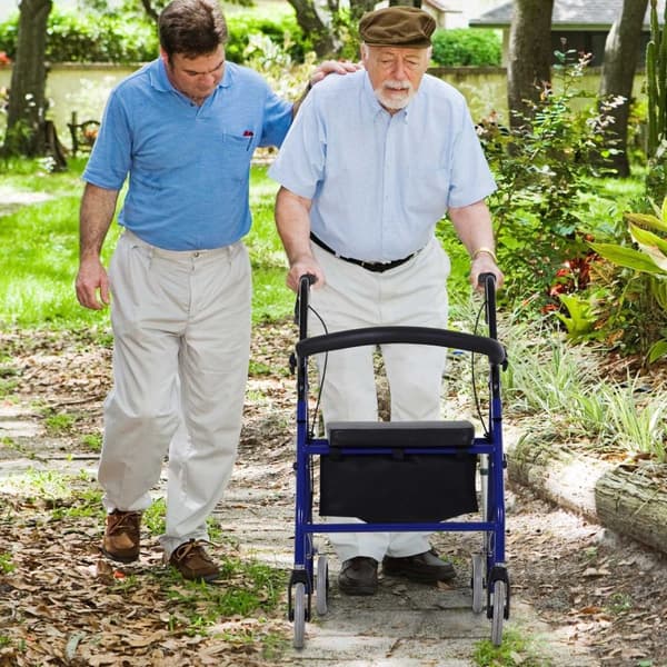 Rootz Rollator Walker - sammenfoldelig Walker - Mobility Aid - Letvægt og justerbar - 75 x 56 x 83-93 cm