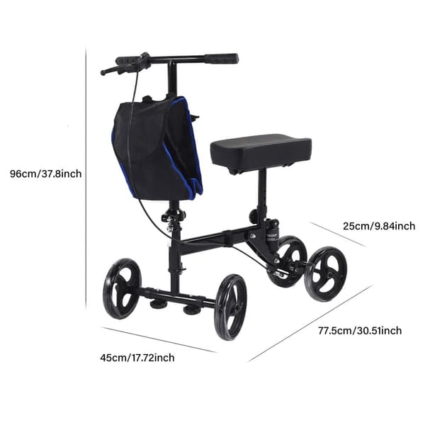 Knee Walker, Justerbar Højde, Styrebar Design