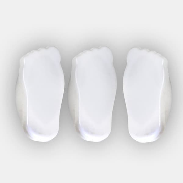 Vita fotpedikyrlådor 12 x 5,5 x 4 cm - Set om 3