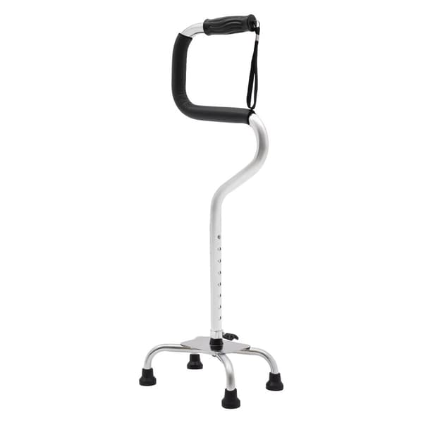 Justerbar Ganghjælp, Fire-benet Design, Maksimal Belastning 300 lbs, Justerbar Højde 30,7-37,75 tommer,HVID
