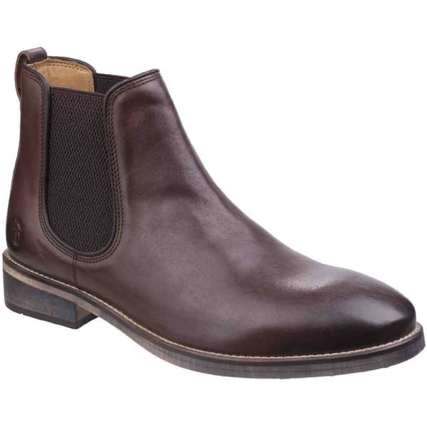 Cotswold Corsham Town Leather Pull On Casual Chelsea Ankle Boots för män