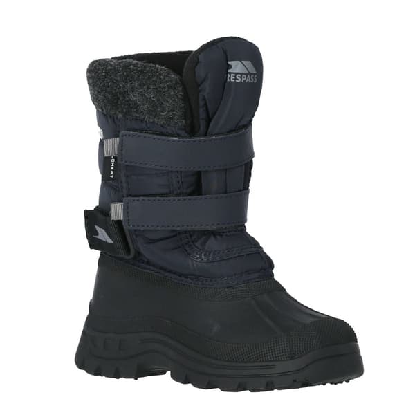 Trespass Childrens Boys Strachan II Waterproof Touch Fastening Snow Boots