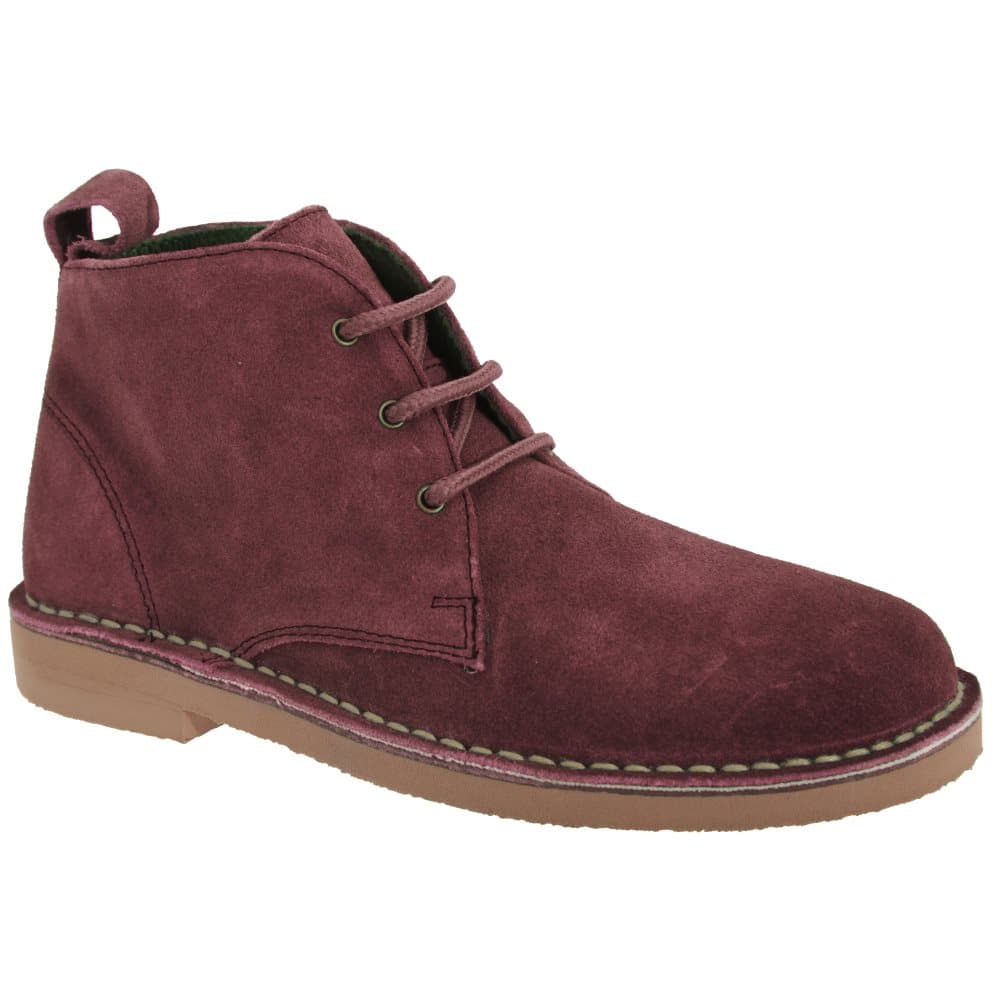 Roamers Womens/Ladies Real Suede Lightweight Desert Boots