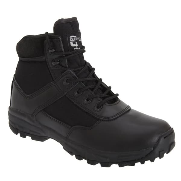 Grafters Mens Cover II Non-Metal Lightweight Combat Boots för män Black 9 UK