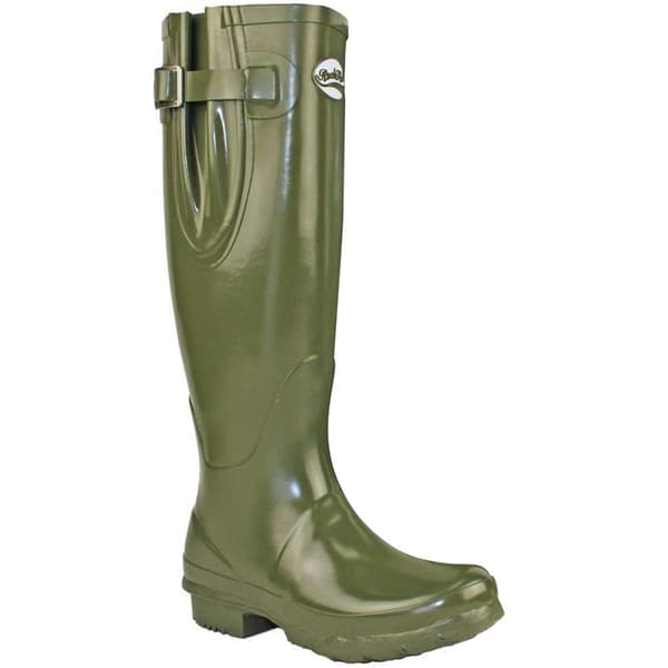 Rockfish Womens/Ladies Tall Justerbar Gloss Wellington Dark Olive 3 UK