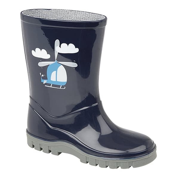 Stormwells Childrens/Boys Helicopter PVC Wellington Boots