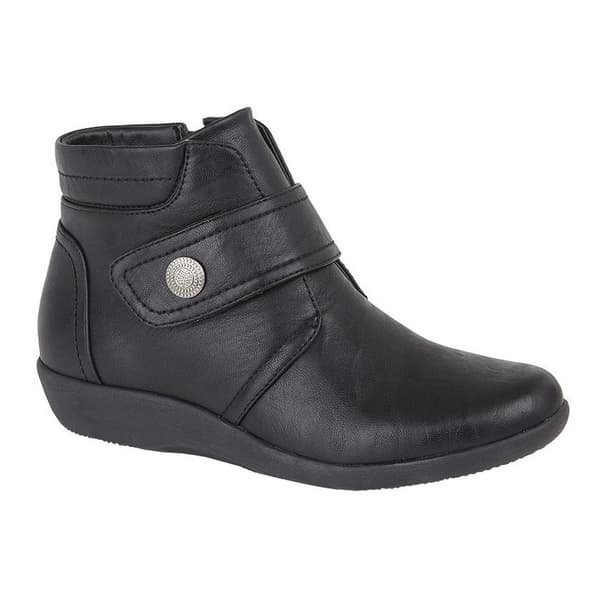 Boulevard Womens/Ladies Wide Fit Ankle Boots Black 4 UK