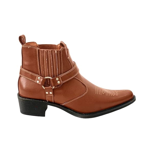 US Brass Mens Eastwood Cowboy Ankle Boots