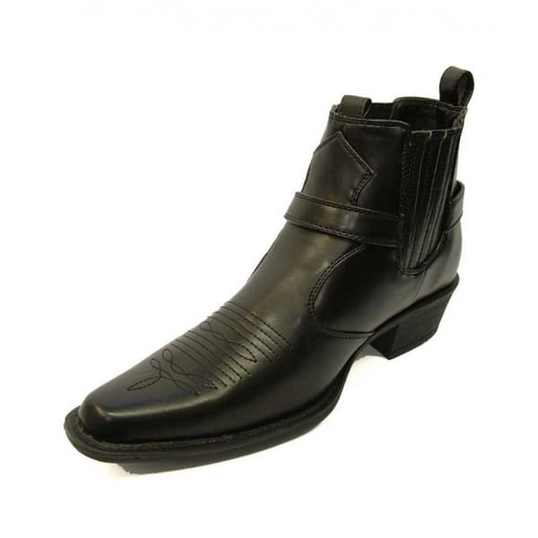 US Brass Mens Eastwood Cowboy Ankle Boots