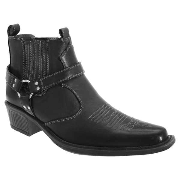 US Brass Mens Eastwood Cowboy Ankle Boots