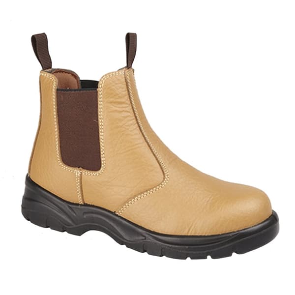Grafters Mens Grain Leather Chelsea Safety Boots