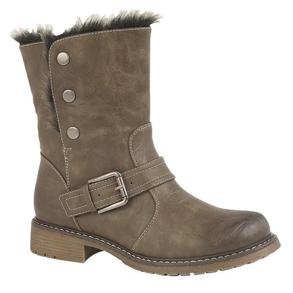 Cipriata Kvinnor/Damer Andreana Press Stud Fold Down Biker Style Leather Boot Brown 9 UK