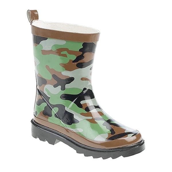 StormWells Childrens/Kids Camouflage Print Wellingtons Green/Brown/Black 1 UK