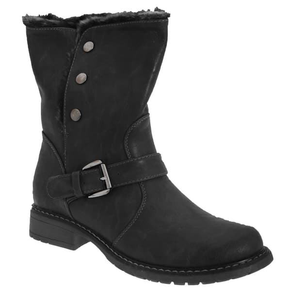 Cats Eyes Womens/Ladies Fold Down Biker Style Ankle Boots
