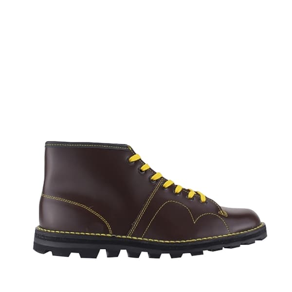 Grafters Mens Original Coated Leather Retro Monkey Boots
