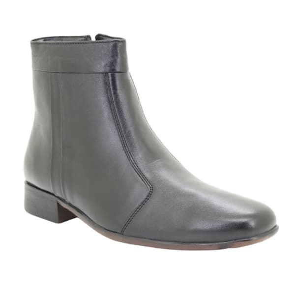 Scimitar Mens Inside Zip Pleated Ankle Boots Black 9 UK
