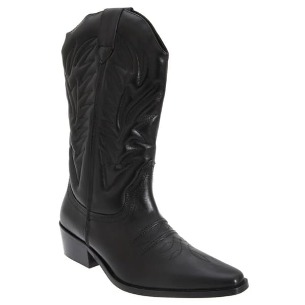 Woodland Mens High Clive Western Cowboy Boots Black 12 UK