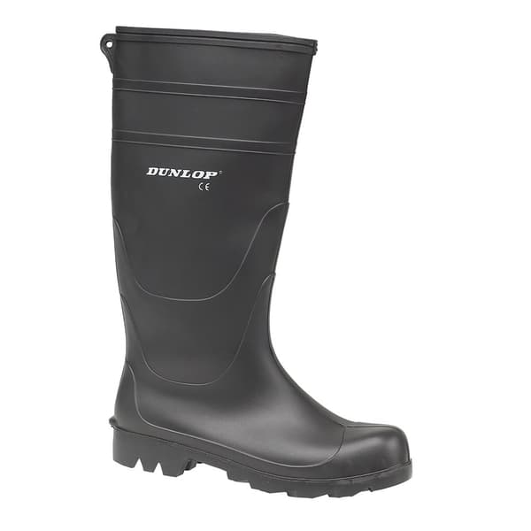 Dunlop Universal PVC Welly / Mens Wellington Boots Black 46 EUR