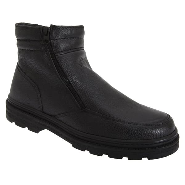 Roamers Mens Twin Zip Faux Fur Thermal Warm Lined Boots Black 12 UK