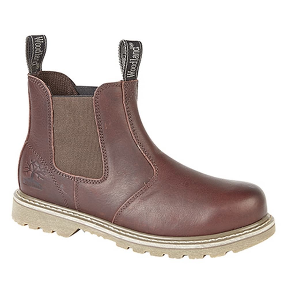 Woodland Chelsea Boots i tumlat läder med kofot för män