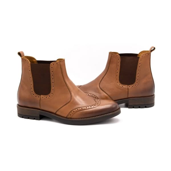 Roamers Mens Softie Leather Twin Gusset Brogue Ankle Boots