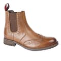 Miniatyrbilde 1 av 2: Roamers Mens Softie Leather Twin Gusset Brogue Ankle Boots