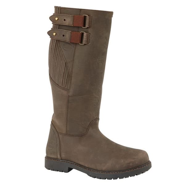 Woodland Mens Blake Waxy Leather Buckle Country Boot Dark Brown 9 UK