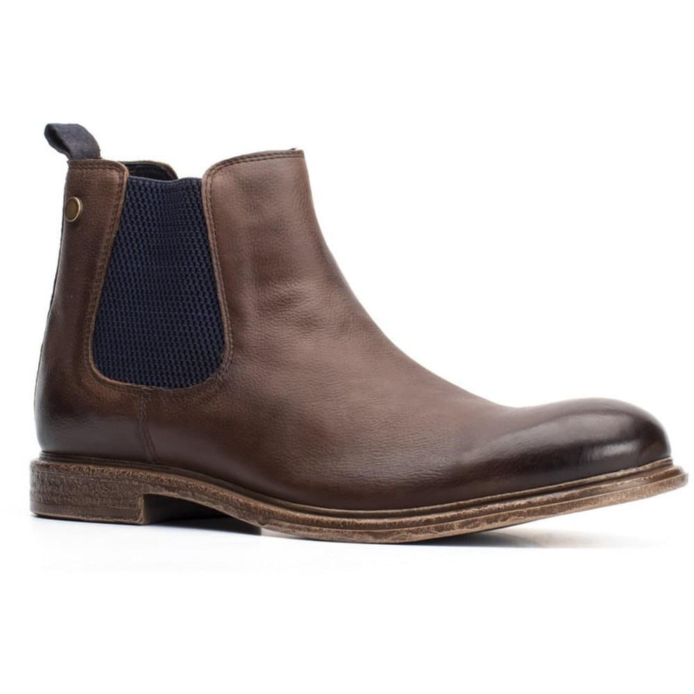 Base London Mens Flint Softy Leather Chelsea Boots