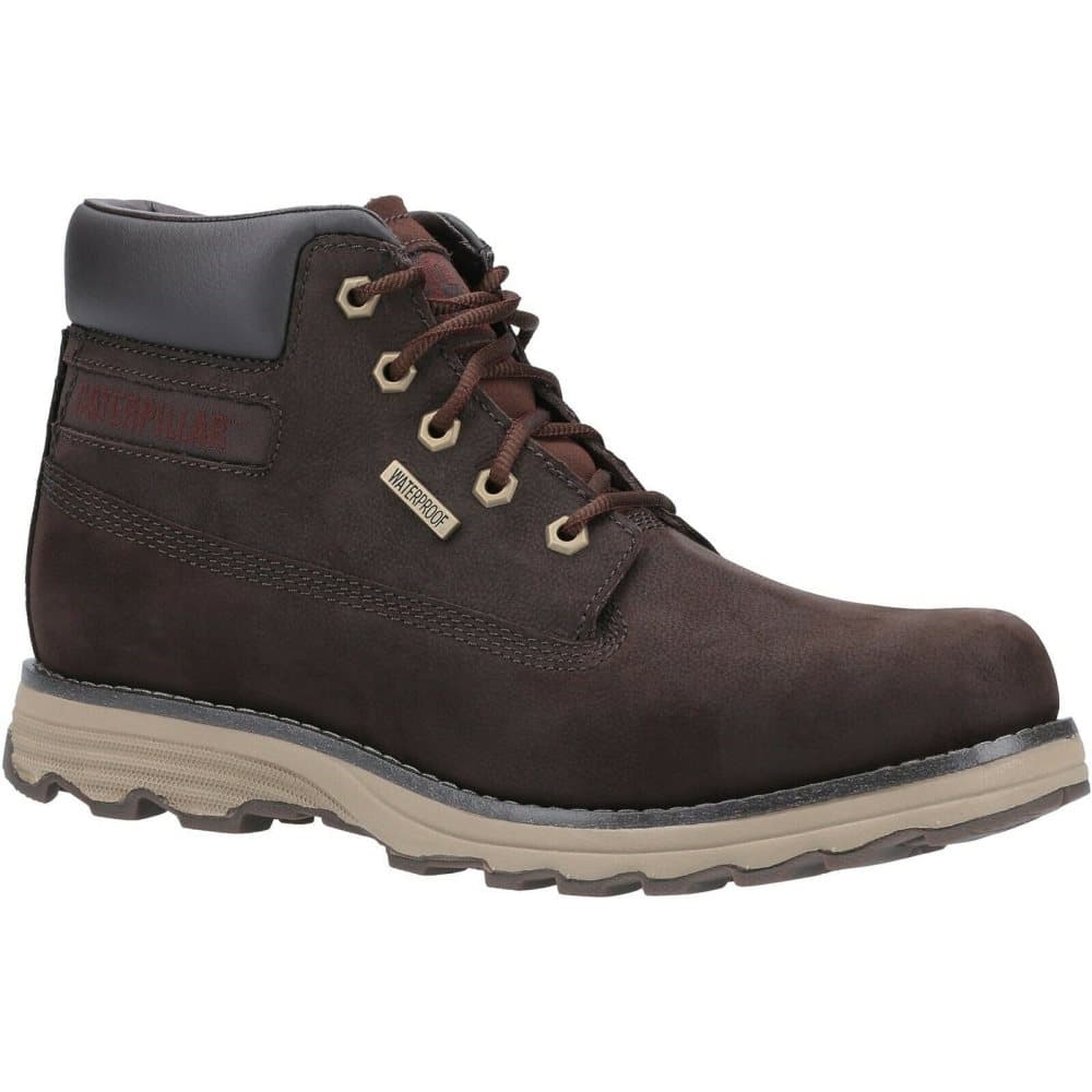 Caterpillar Mens grundare läder stövlar