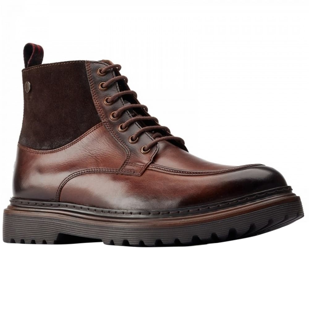Base London Mens Drummond Leather Ankle Boots