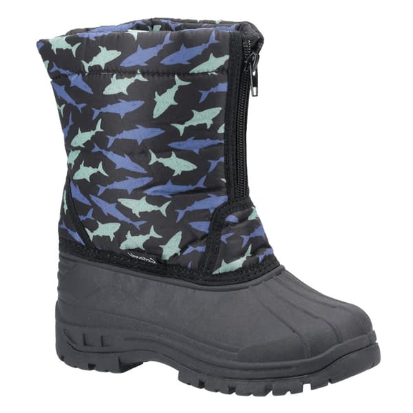 Cotswold Childrens/Kids Iceberg Shark Snow Boots Black 6 UK Child